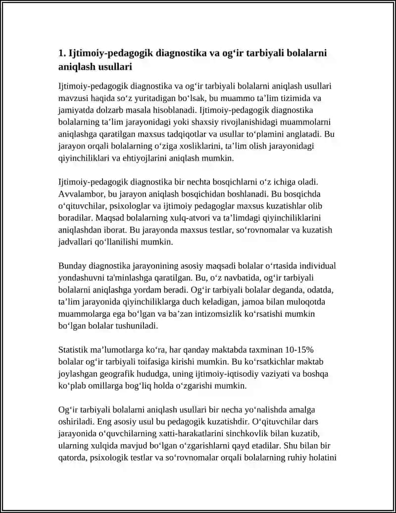 TARBIYASI OGIR BOLALAR BILAN ISHLASHNING IJTIMOIY PEDAGOGIK TEXNALOGIYALARI 4