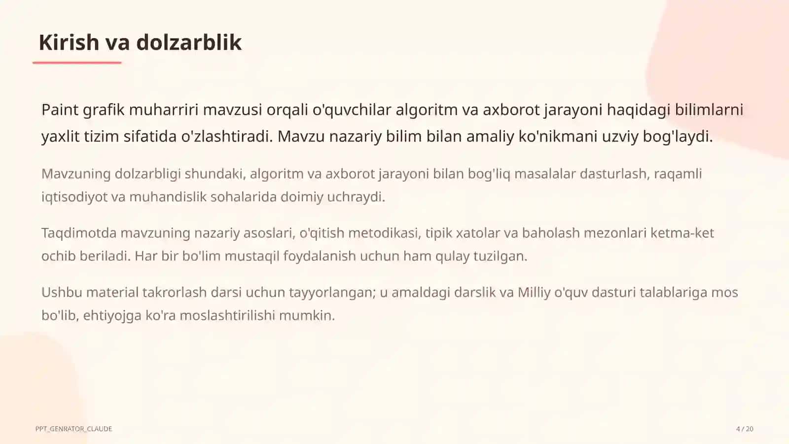 Paint grafik muharriri (5-sinf) 4