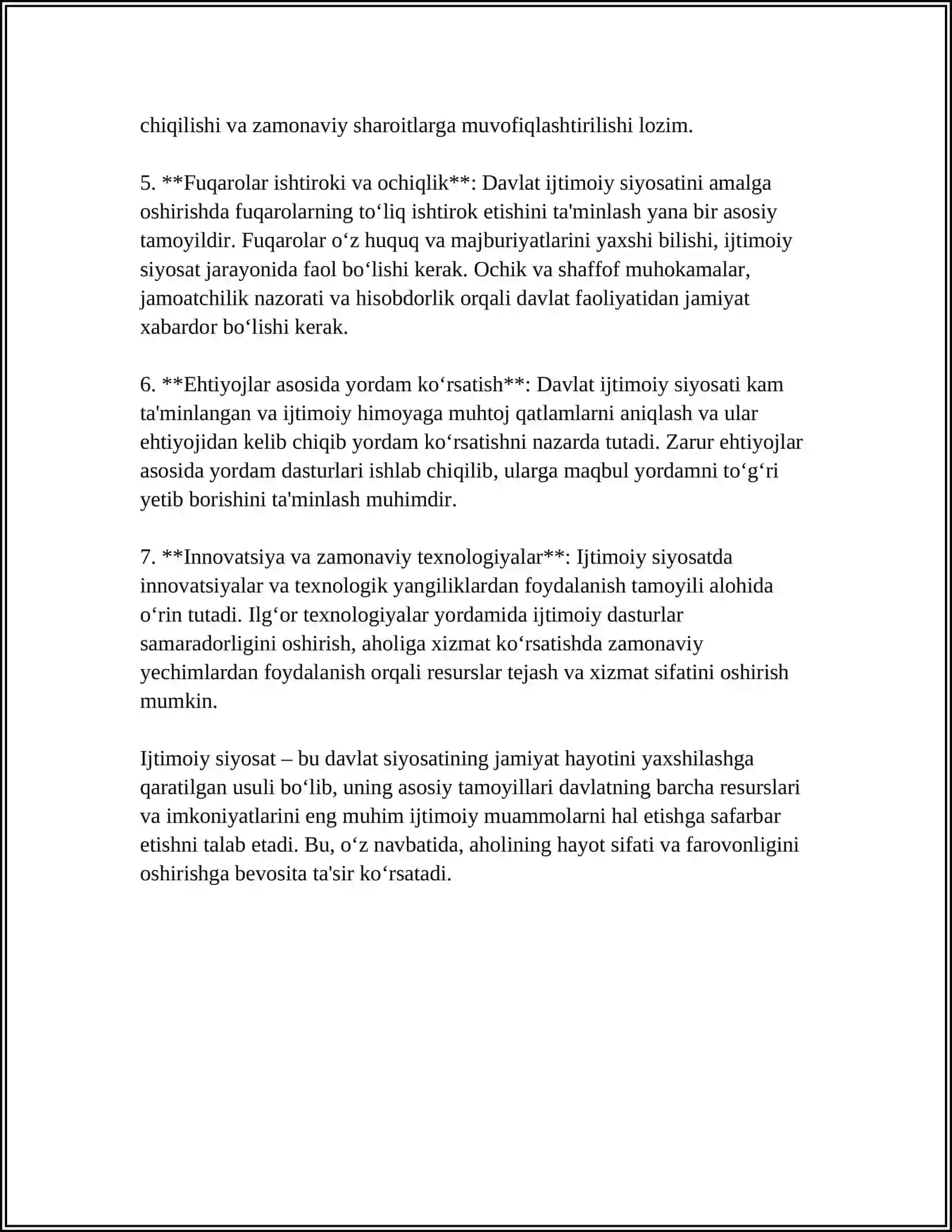 JAMIYATNING IJTIMOIY SOHASI VA DAVLAT SIYOSATI 4