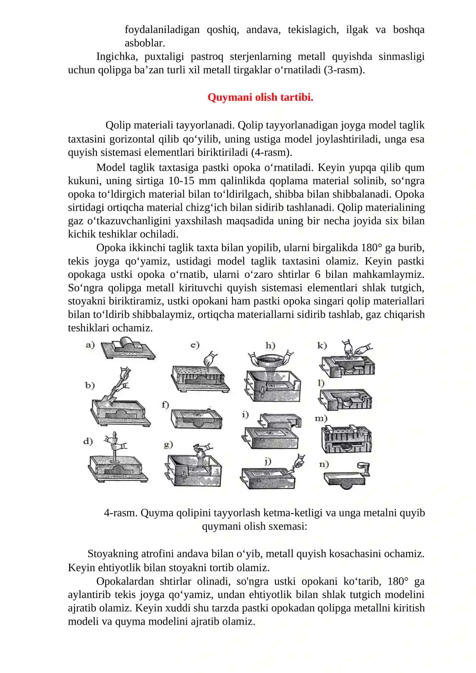 Quymalarni Qoliplarda Olish Texnologiyasi 4