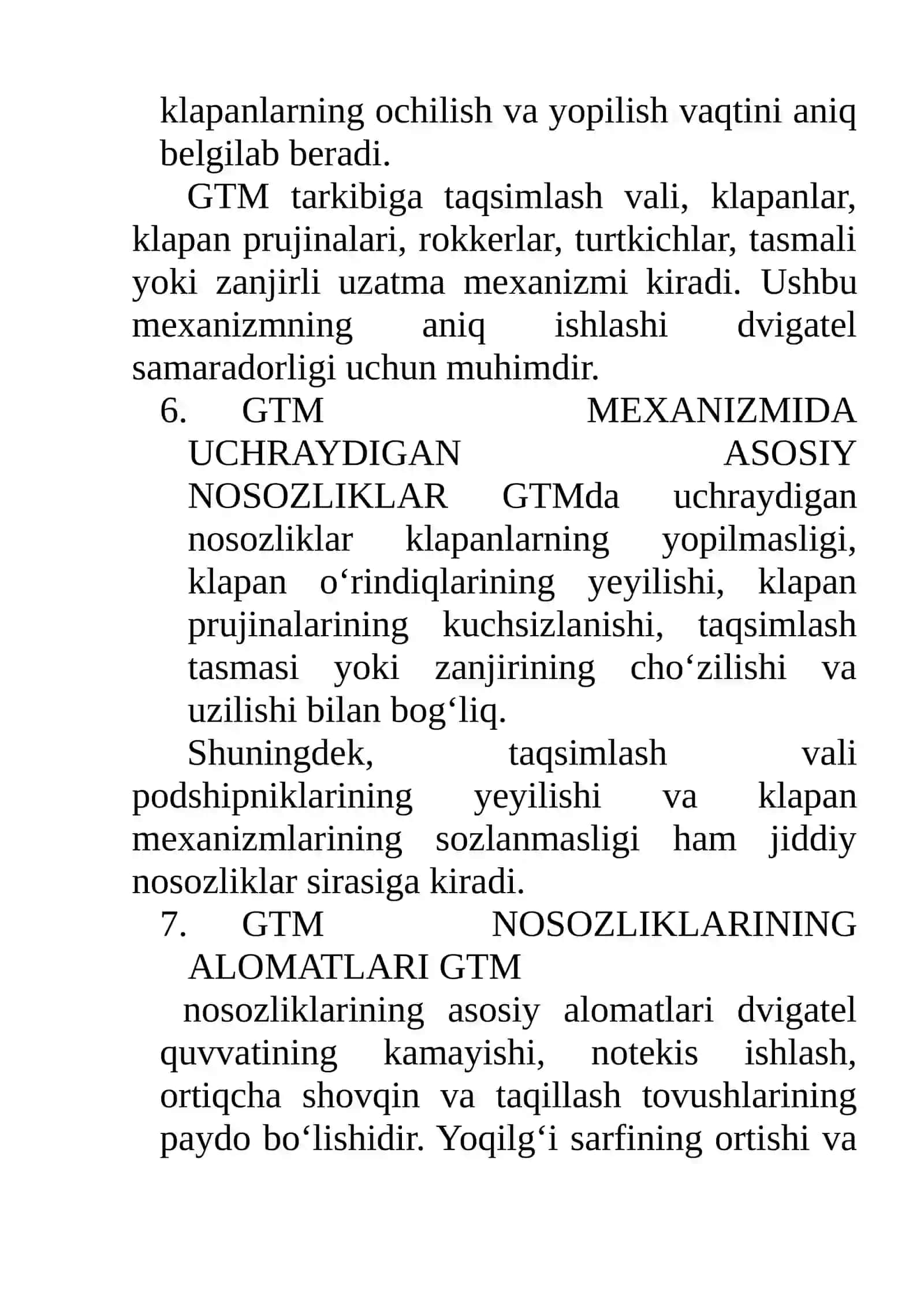 Dvigatelning KSHM Va GTM Mexanizmlari Nosozliklari, Ularning Alomatlari Va Kelib Chiqish Sabablari 4