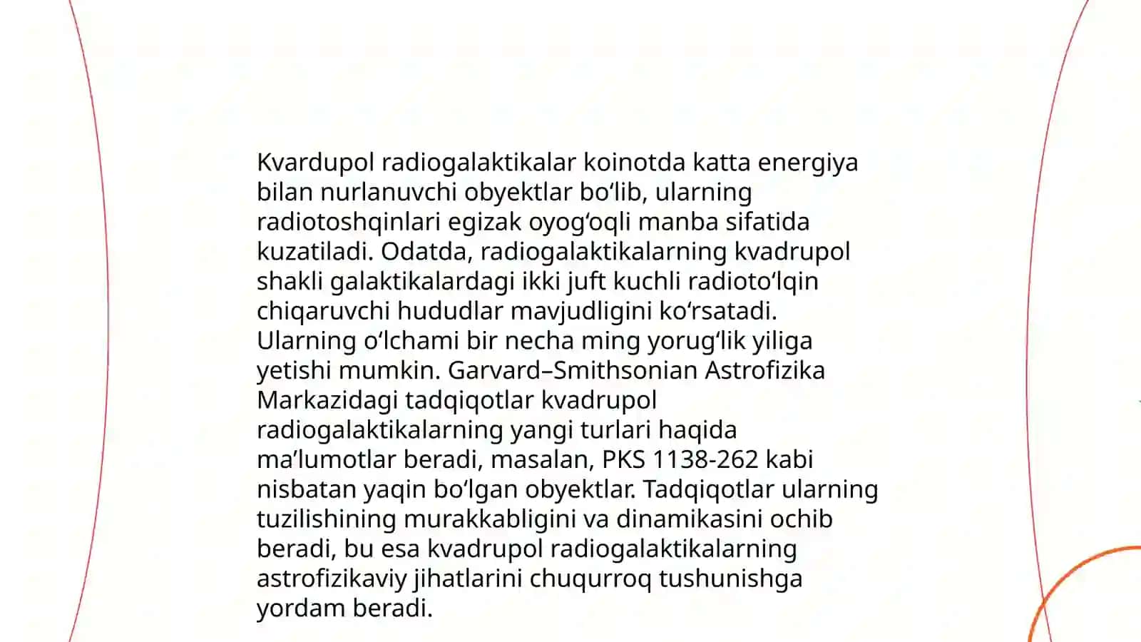 Radiogalaktikalar kosmogoniyasi 4