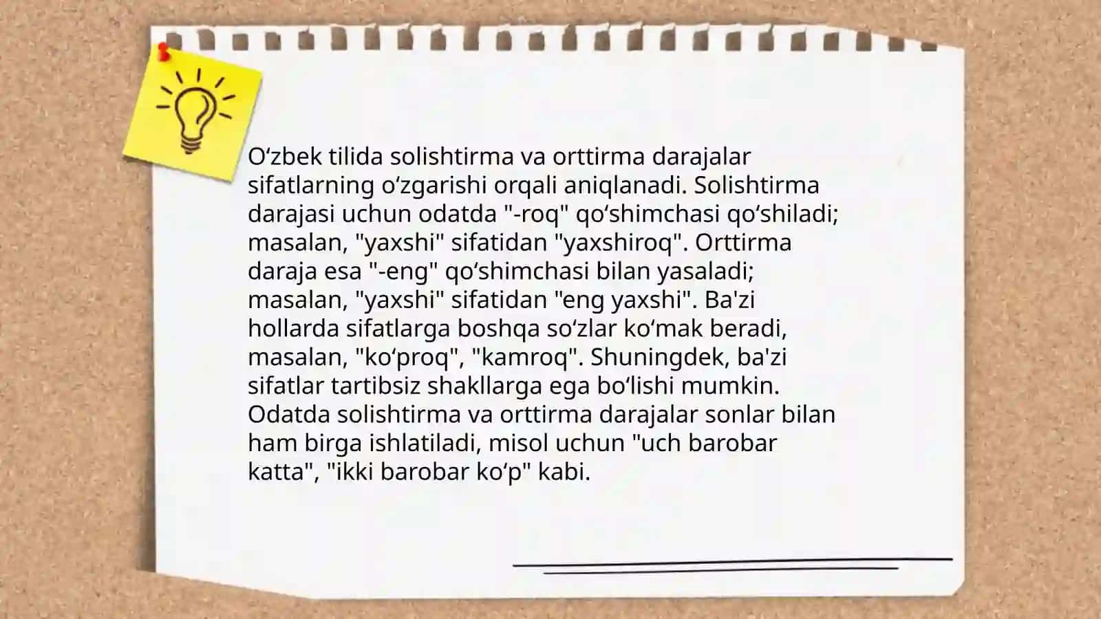 Adjectives in Uzbek 4