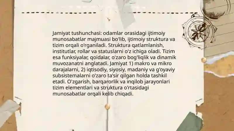 JAMIYAT FALSAFASI Nurmatova Gulchehra 4