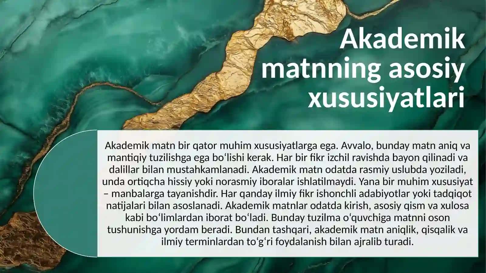 Akademik yozmamatnlarni tuzish ko‘nikmalarini rivojlantirish 4