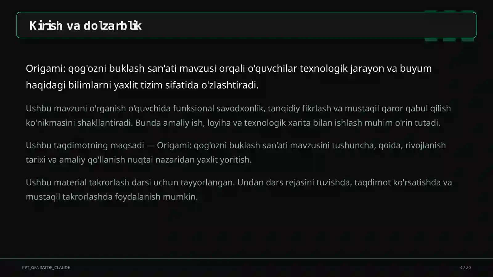Origami: qog'ozni buklash san'ati (2-sinf) 4