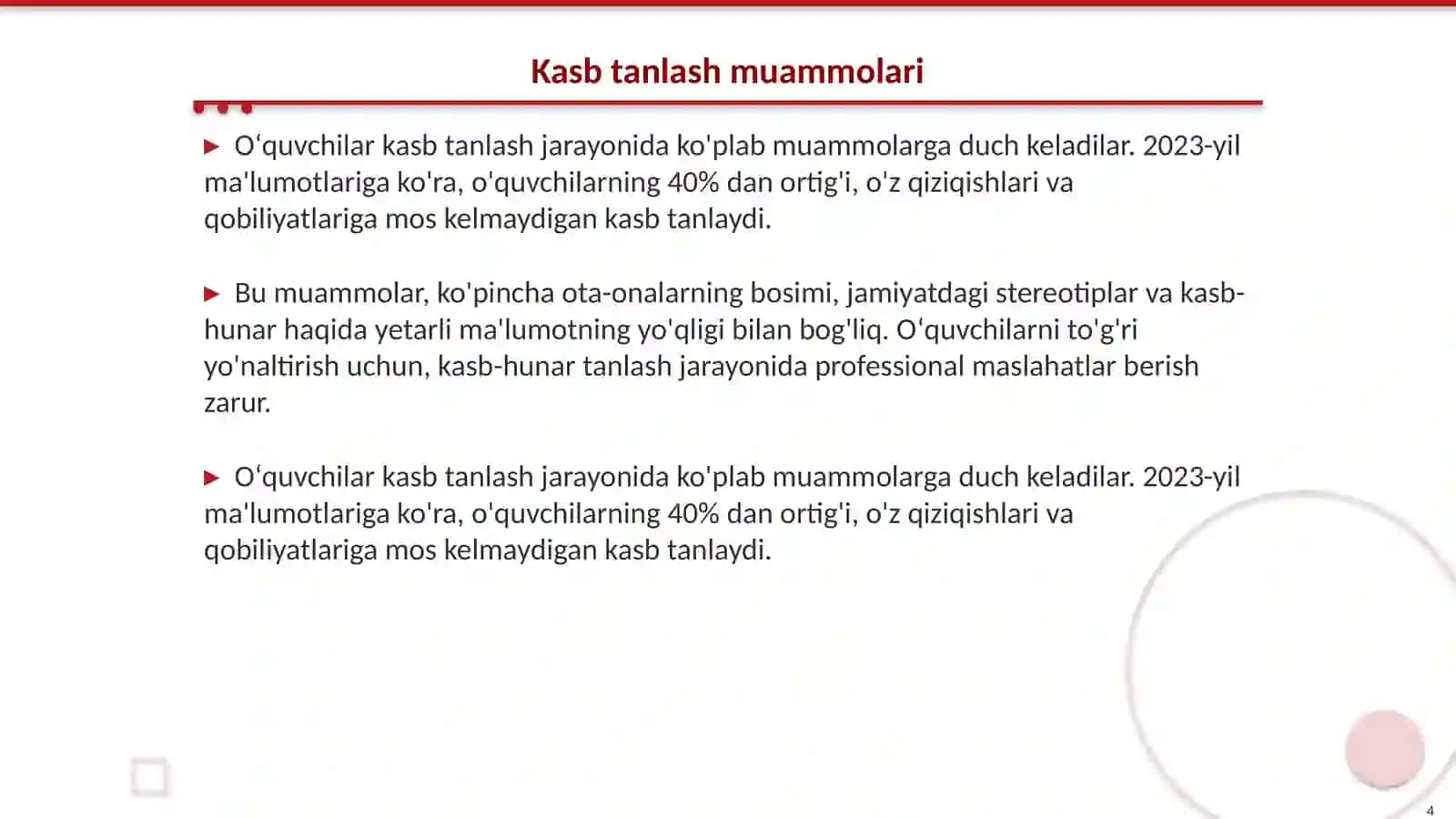 Maktab Oʻquvchilarini Kasb-Hunarga Yoʻnaltirish Jamiyatning Taraqqiyoti 4