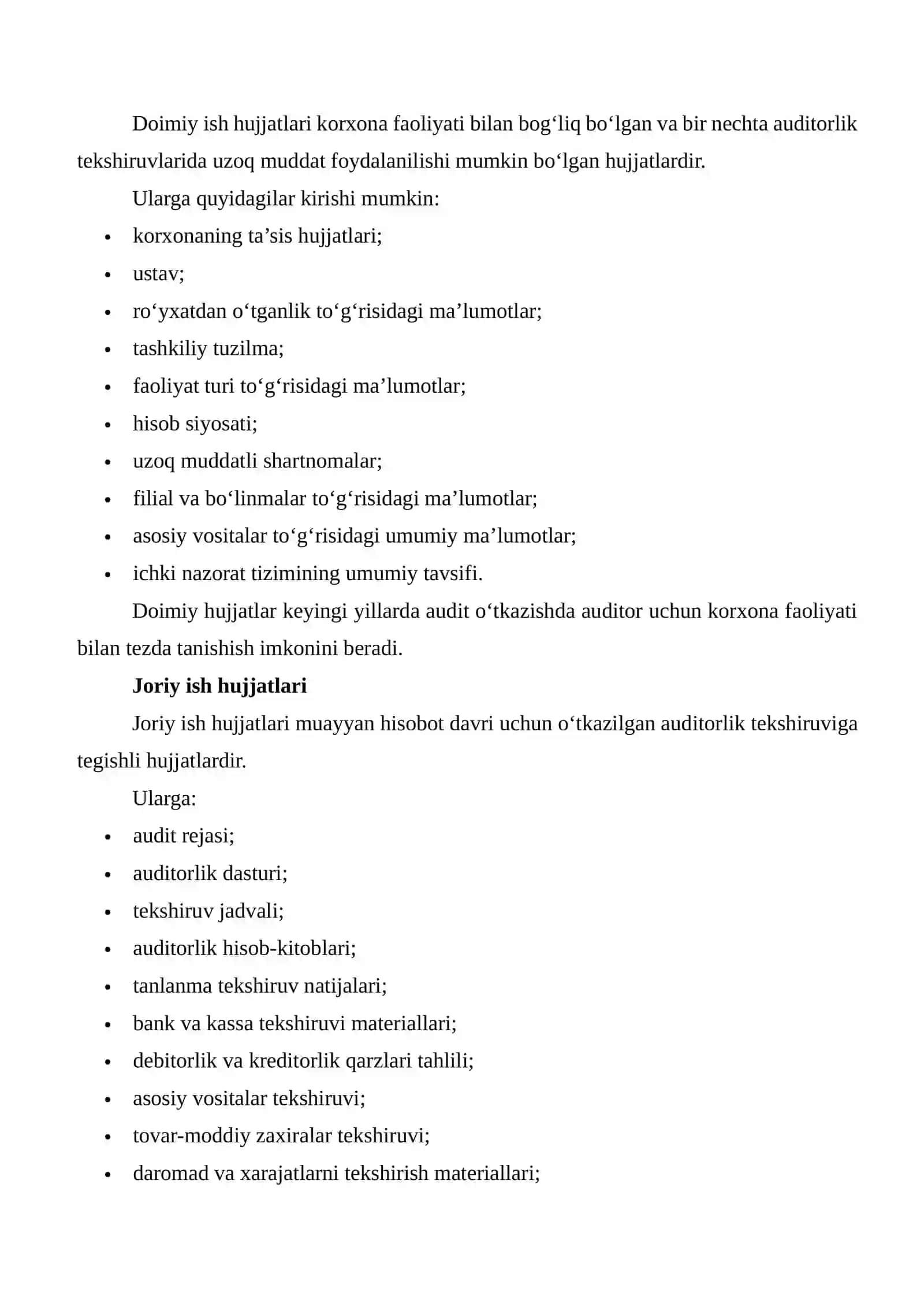 AUDITORLIK TASHKILOTINING ISH HUJJATLARI 4