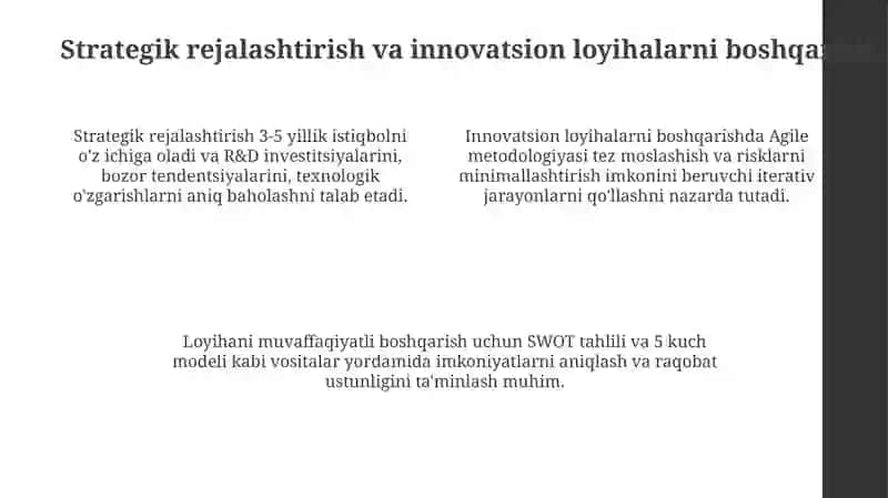Innovatsion iqtisodiyotda menejment strategiyalari 4