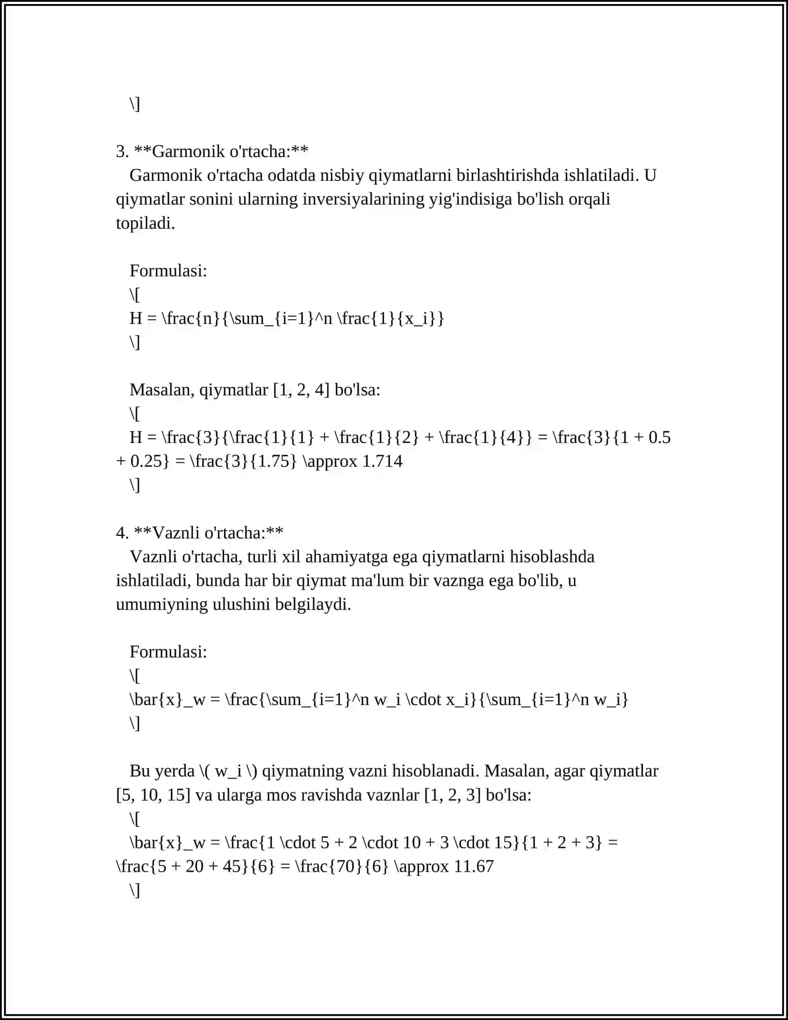 IQTISODIY TAHLILDA ÒRTACHA VA NISBIY KÒRSATKICHLARNI HISOBLASH USULI HAMDA UNI TAHLILDA QÒLLANILISHI 4