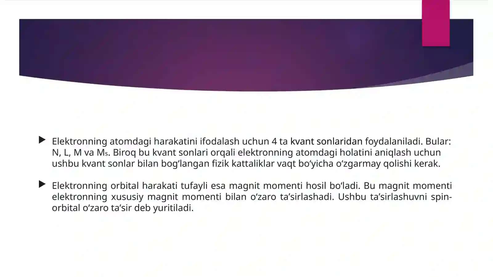 Spin-spin  ta’sir  konstantasi 4