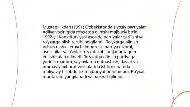 Oʻzbekistonda koʻppartiyaviylik tizimining shakllanishi va uning ahamiyati 4