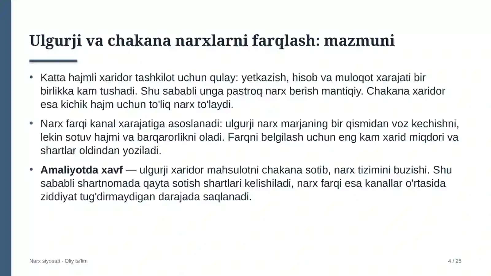 bolalar turizmida ulgurji va chakana narxlarni farqlash 7887 4