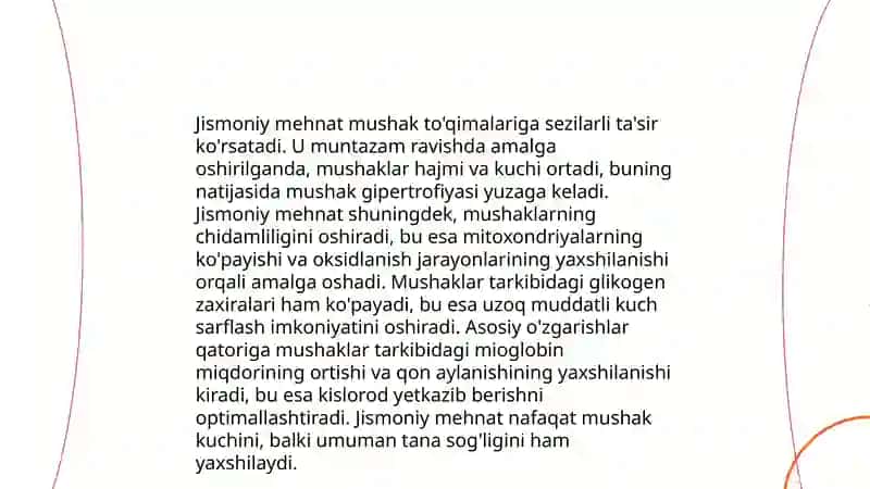 Sport va Mehnat Tasiri 4
