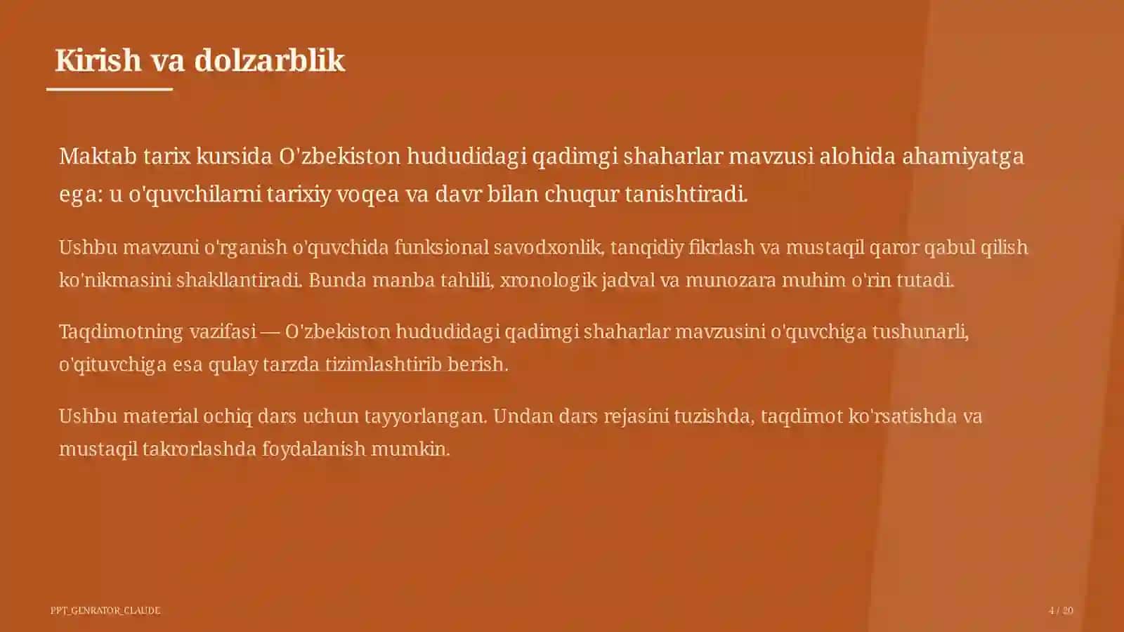 O'zbekiston hududidagi qadimgi shaharlar (5-sinf) 4