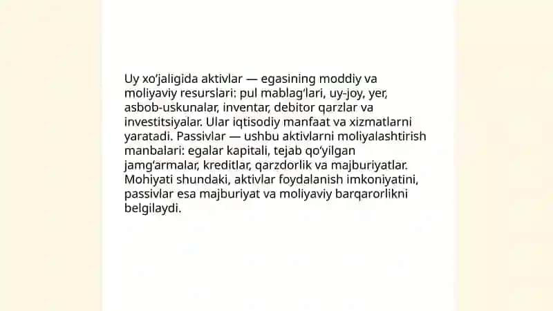 Uy buxgalteriyasi tushunchasi 4