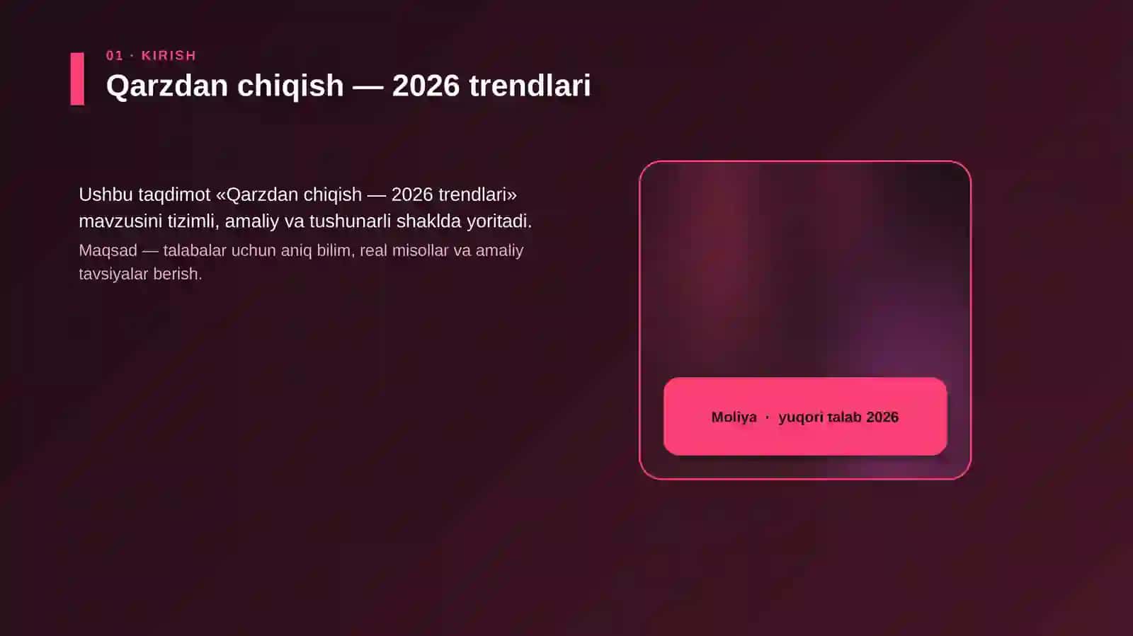 Qarzdan chiqish — 2026 trendlari 4