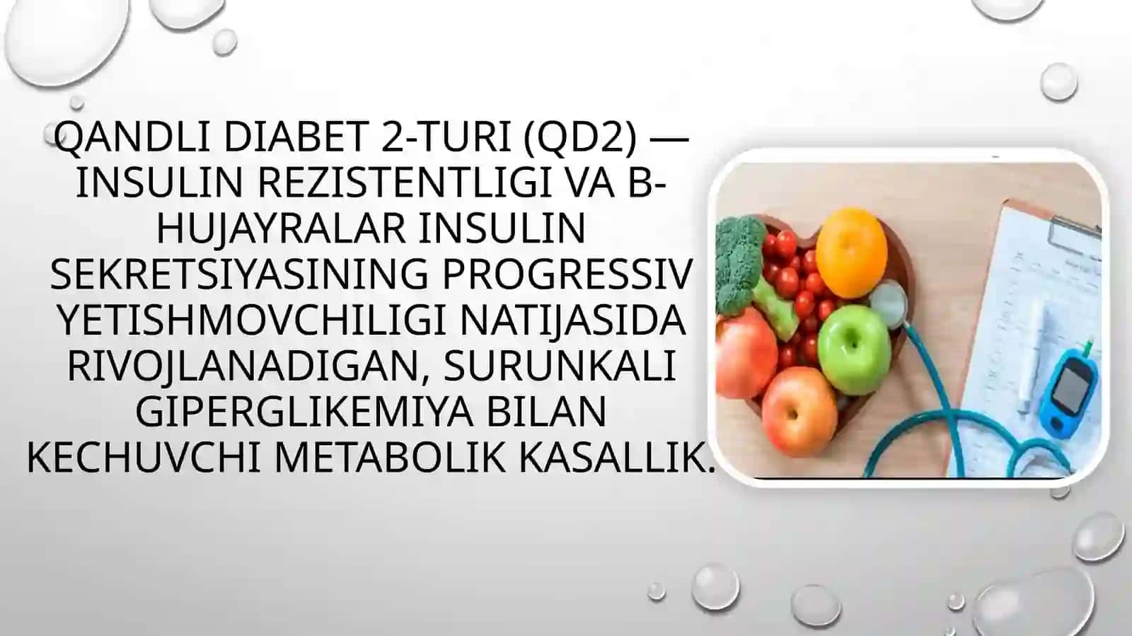Qandli diabet II tur 4
