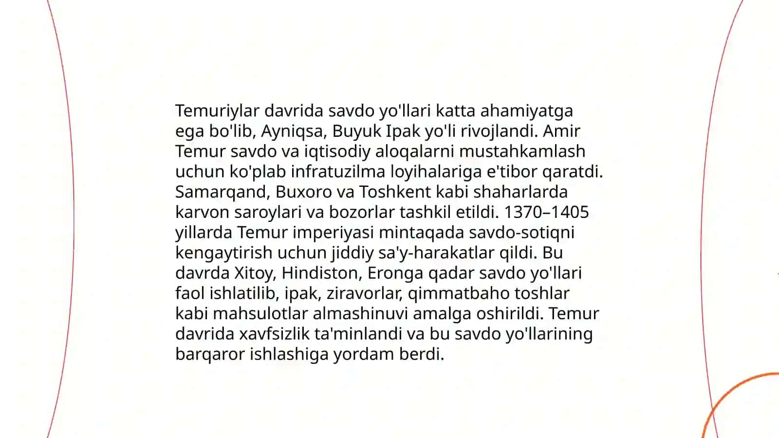 Temur va temuriylar davridagi iqtisodiy siyosatning xozirgi davridagi ahamiyati 4