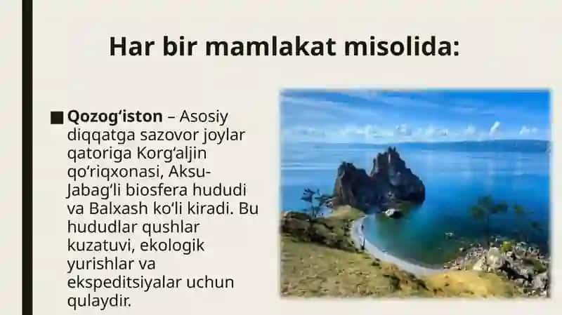 Markaziy Osiyo mamlakatlarida ekoturizm salohiyati 4