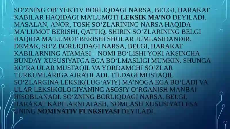 O‘zbektilining leksik qatlamlari 4