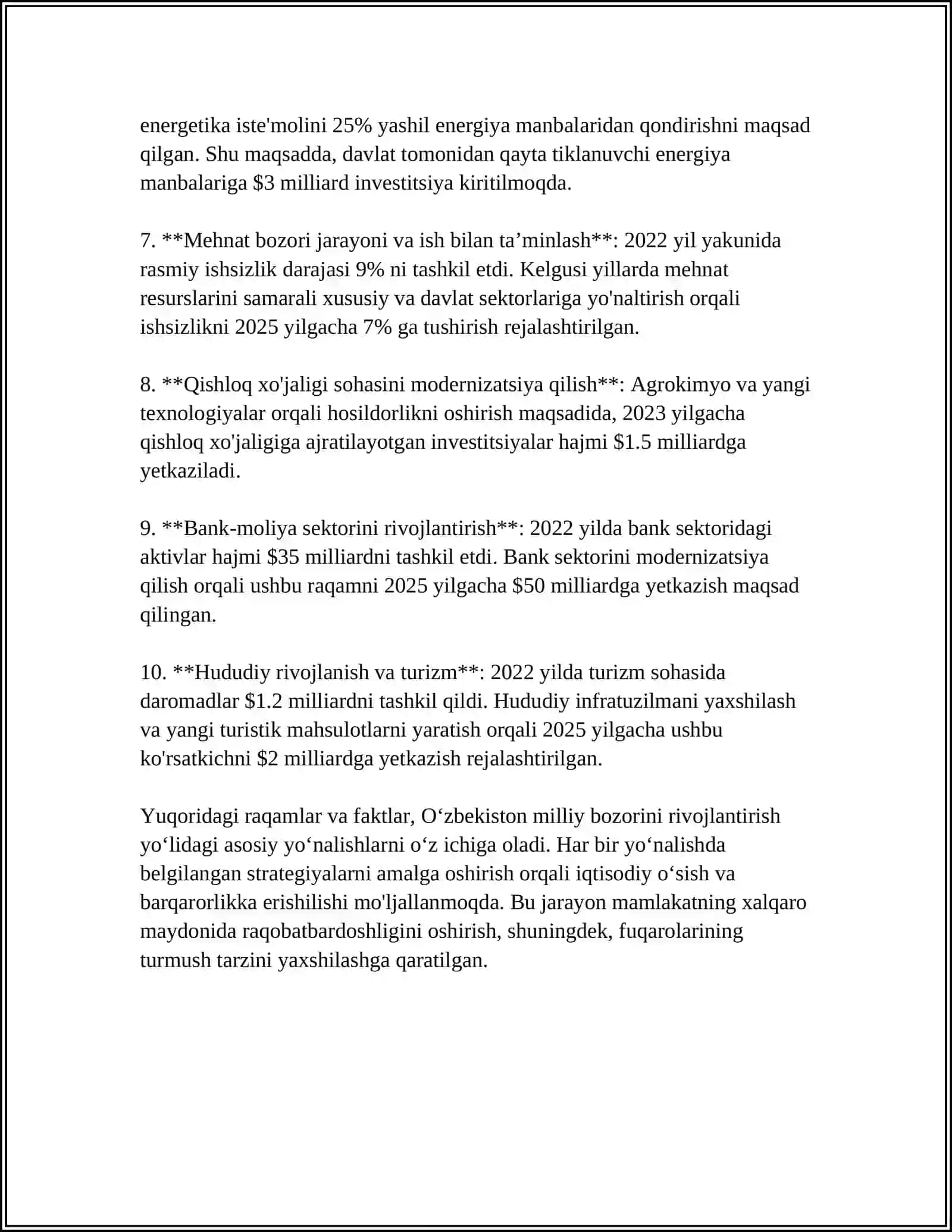 O‘ZBEKISTON MILLIY BOZORINI SHAKLLANTIRISH VAZIFALARI 4