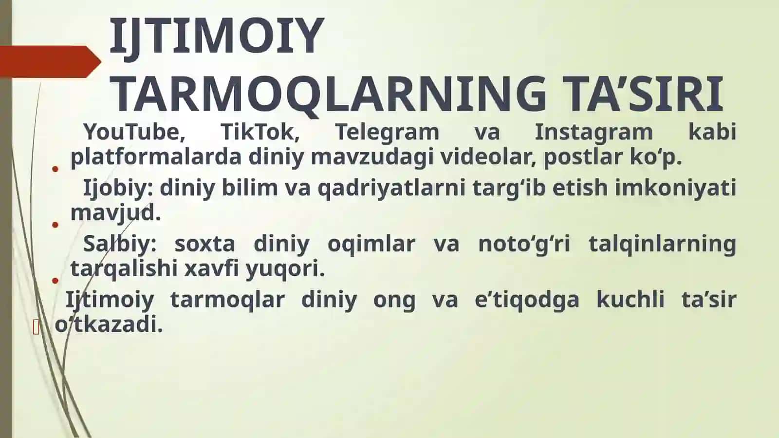 IJTIMOIY TARMOQLARDA DINIY AXBOROT ISTE’MOLI MADANIYATINI TARBIYALASH ZARURATI 4