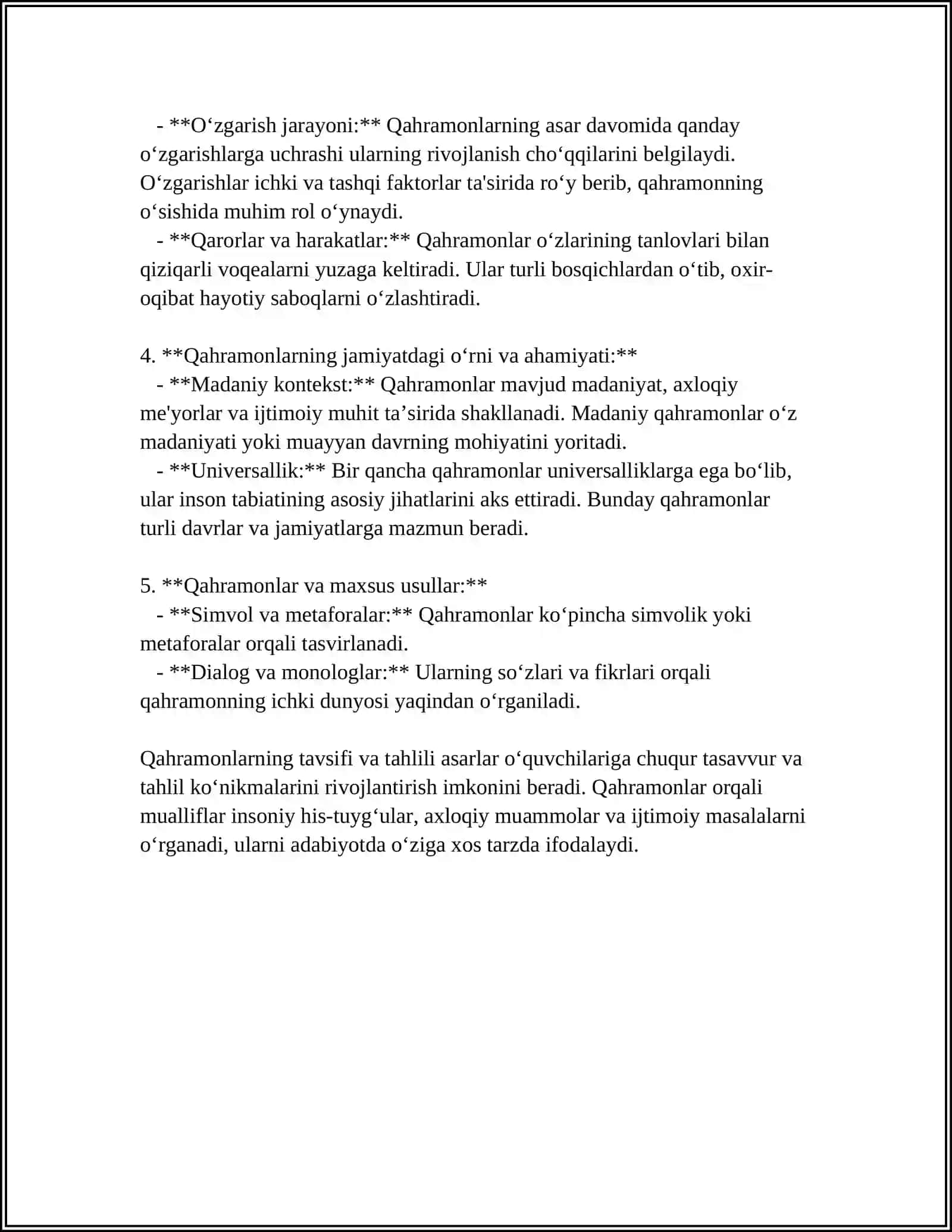 EPIK ADARLARNI (HIKOYA,ERTAK) ÒTISHDA FOYDALANILADIGAN ISH TURLARI 4