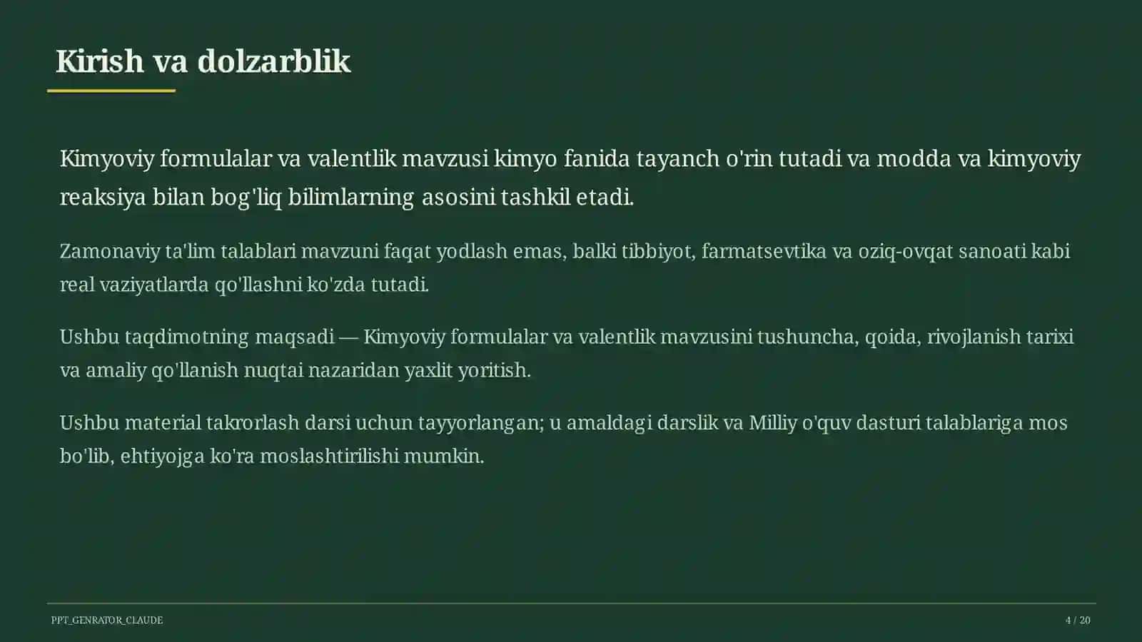 Kimyoviy formulalar va valentlik (7-sinf) 4