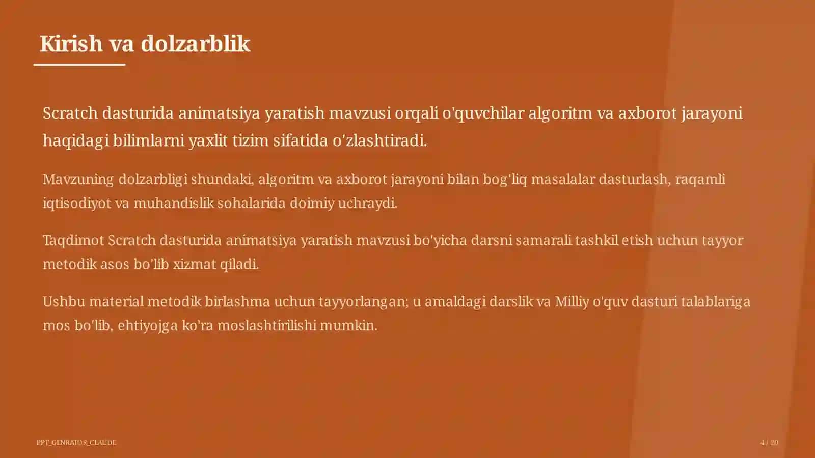 Scratch dasturida animatsiya yaratish (6-sinf) 4