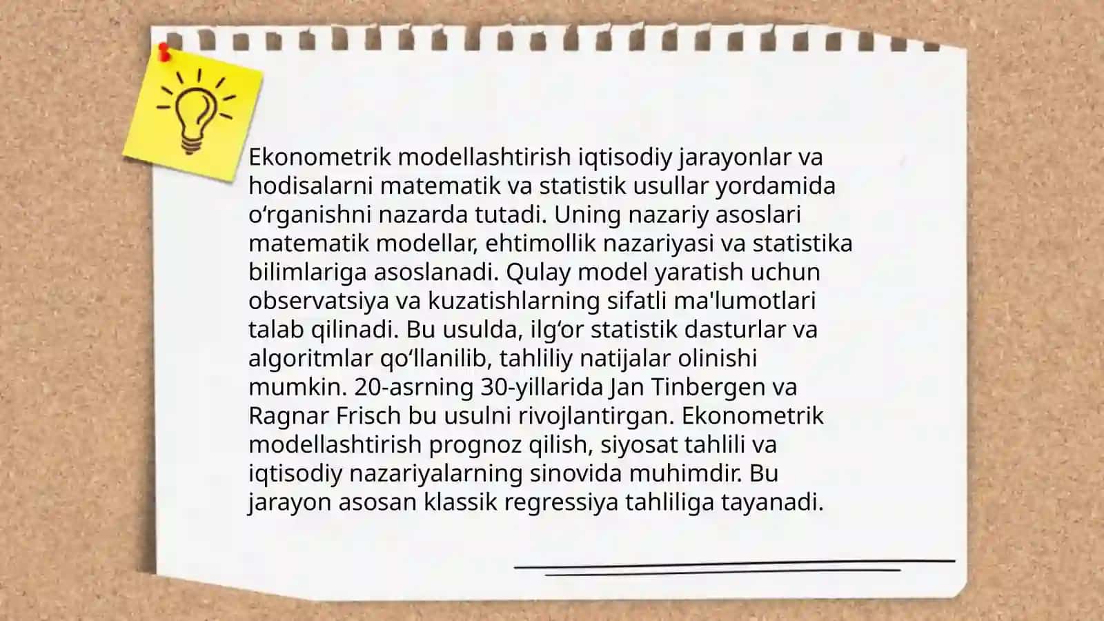 Ekonometrik modellashtirish 4