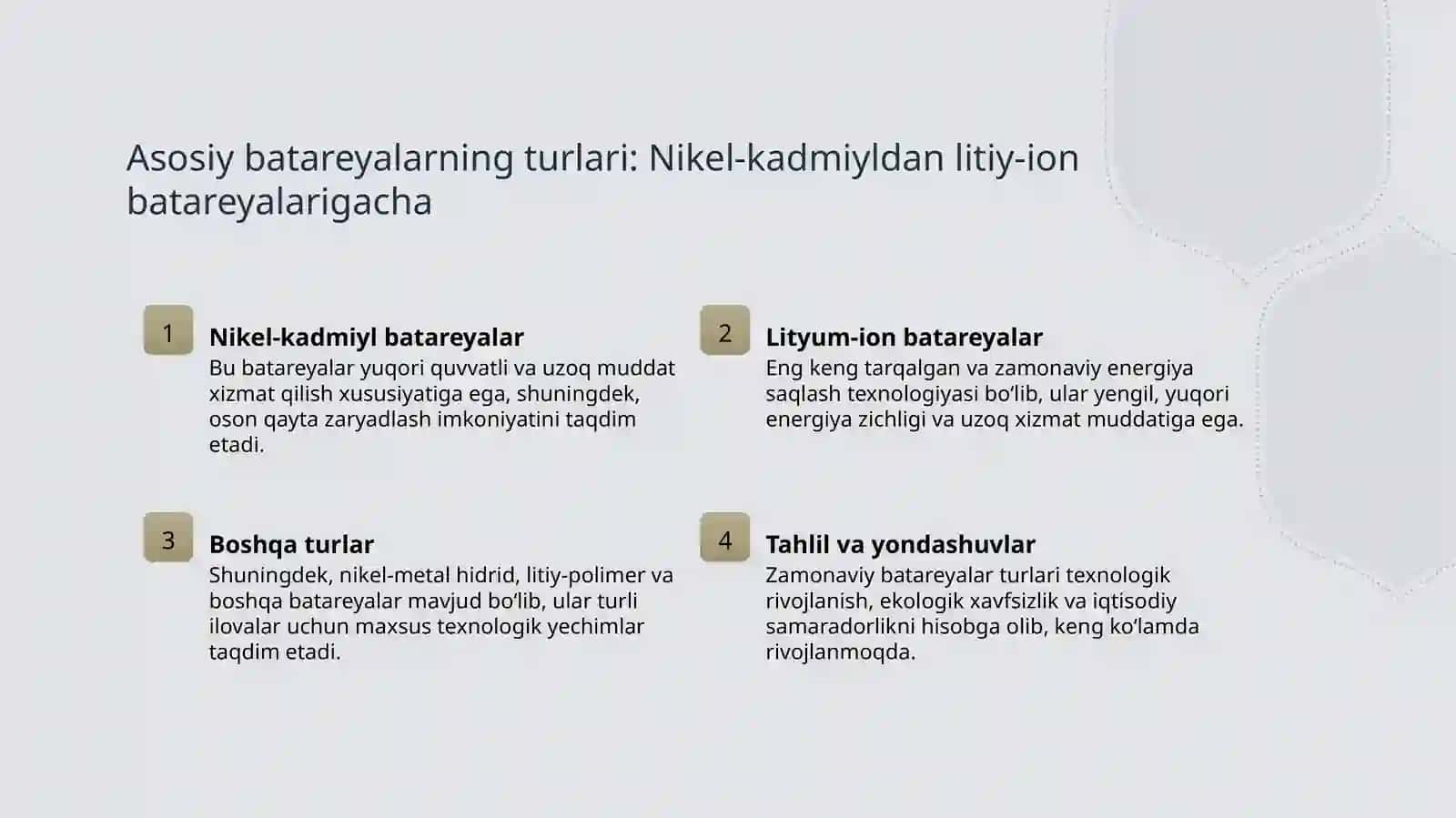 Zamonaviy batareyalar 4