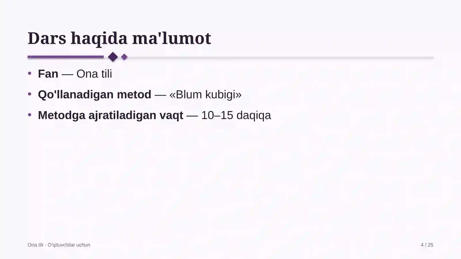 ona tili darslarida blum kubigi metodidan foydalanish 4578 4