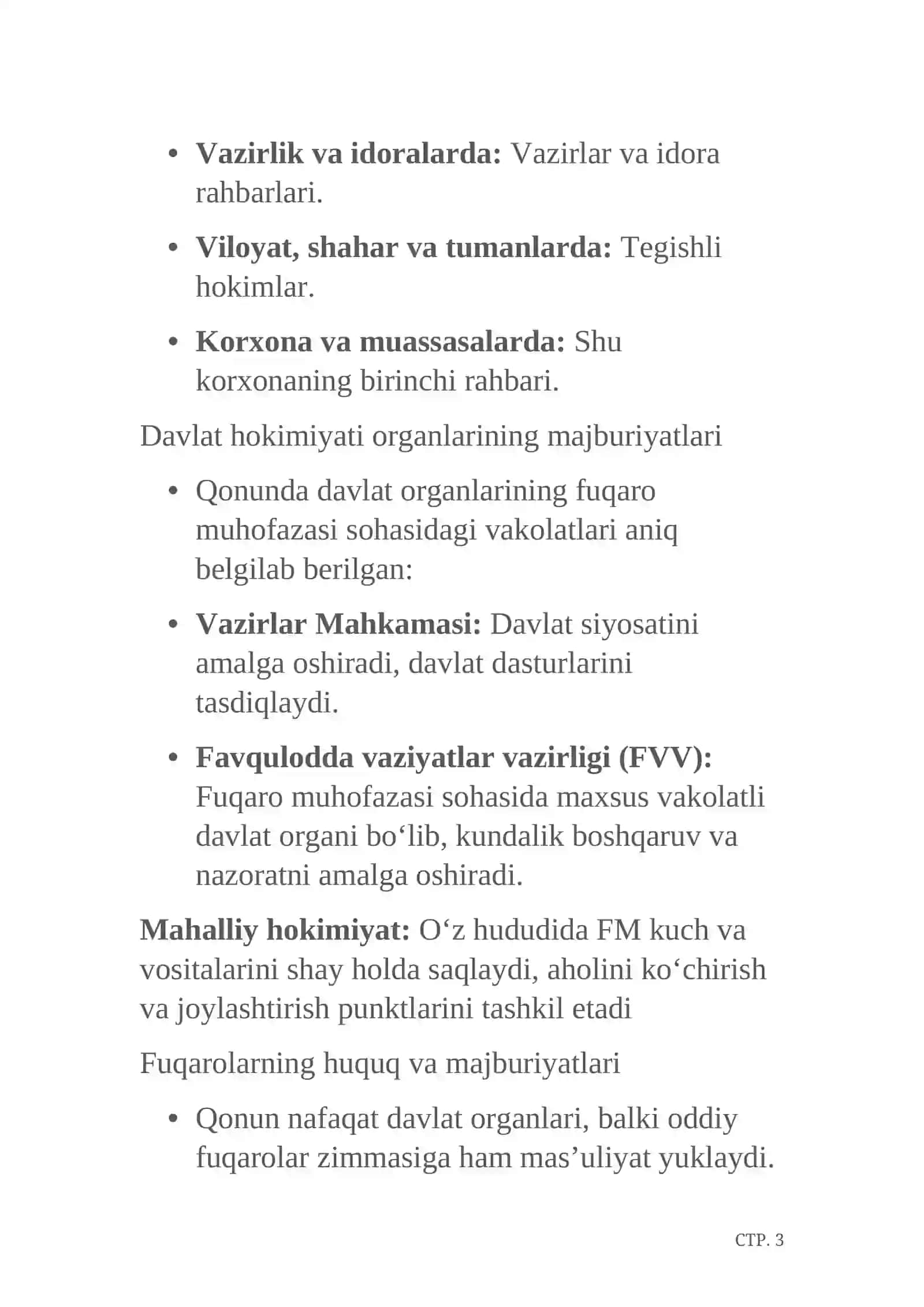 O‘zbekiston Respublikasining “Fuqaro muhofazasi to‘g‘risida”gi Qonuni 4