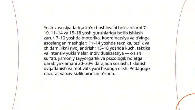 Boshlovchi bokschilar bilan ishlashda pedagogik faoliyatning xususiyatlari 4