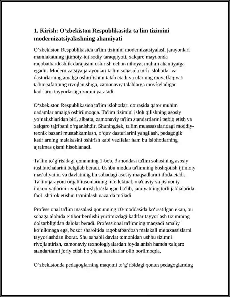 Oʻzbekiston Respublikasida ta'lim tizimini modernizatsiyalash jarayonlari 4