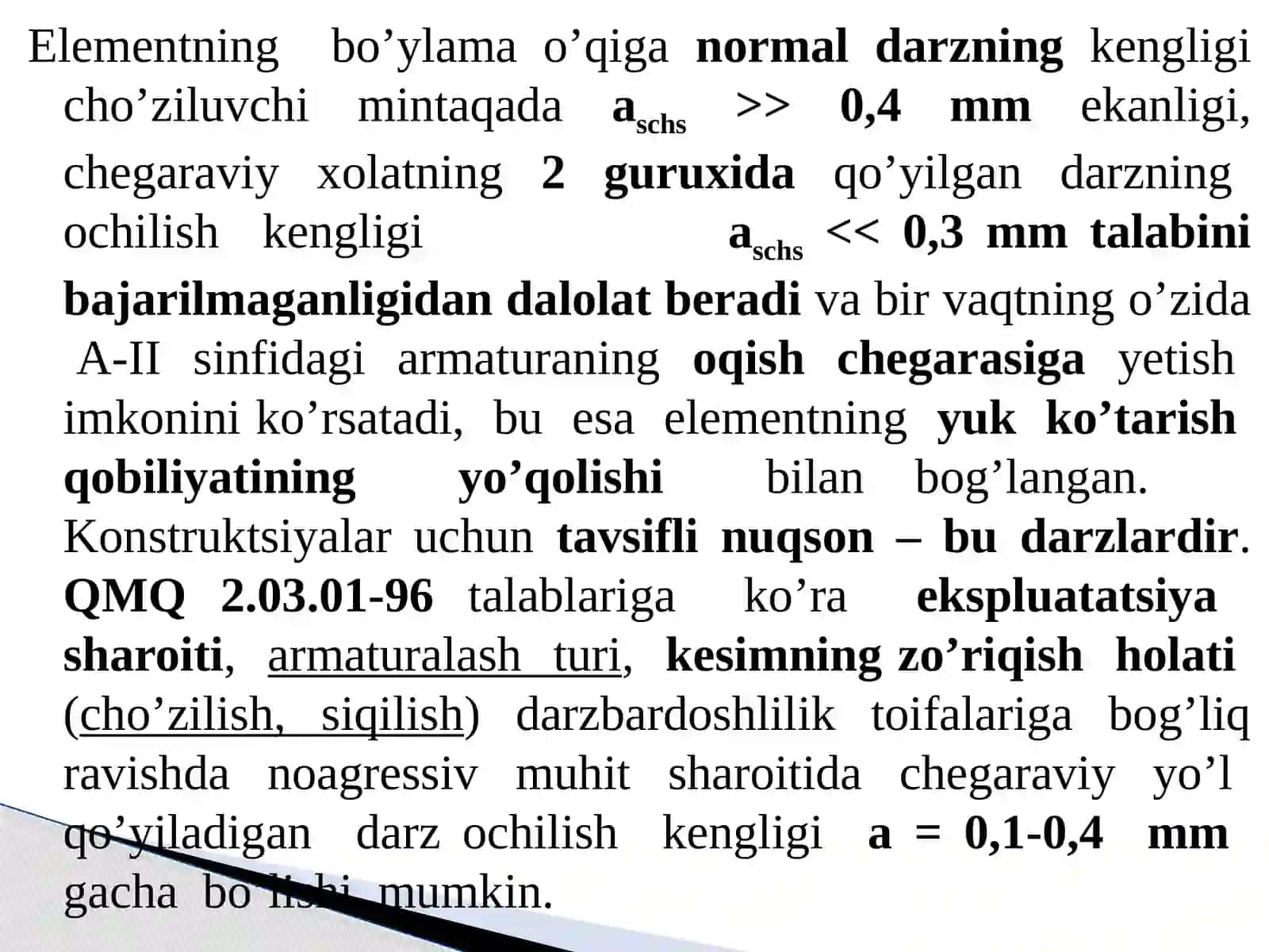 BETON VA TEMIR-BETON KONSTRUKTSIYALARNI TASHXISLASH(DIAGNOSTIKA) USULLARI. TOSH VA ARMATOSH KONSTRUKTSIYALARINITEKSHIRISH 4