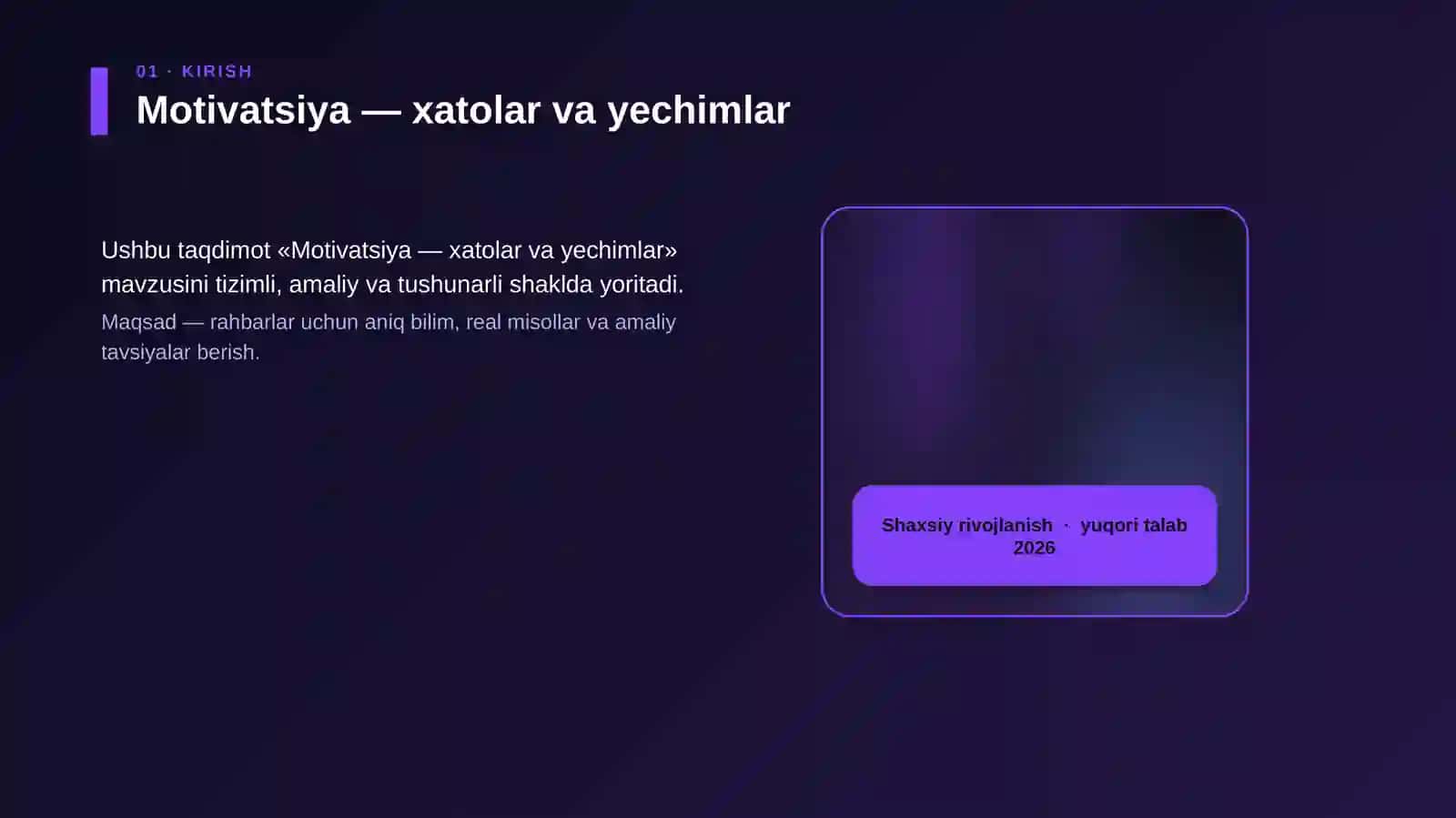 Motivatsiya — xatolar va yechimlar 4