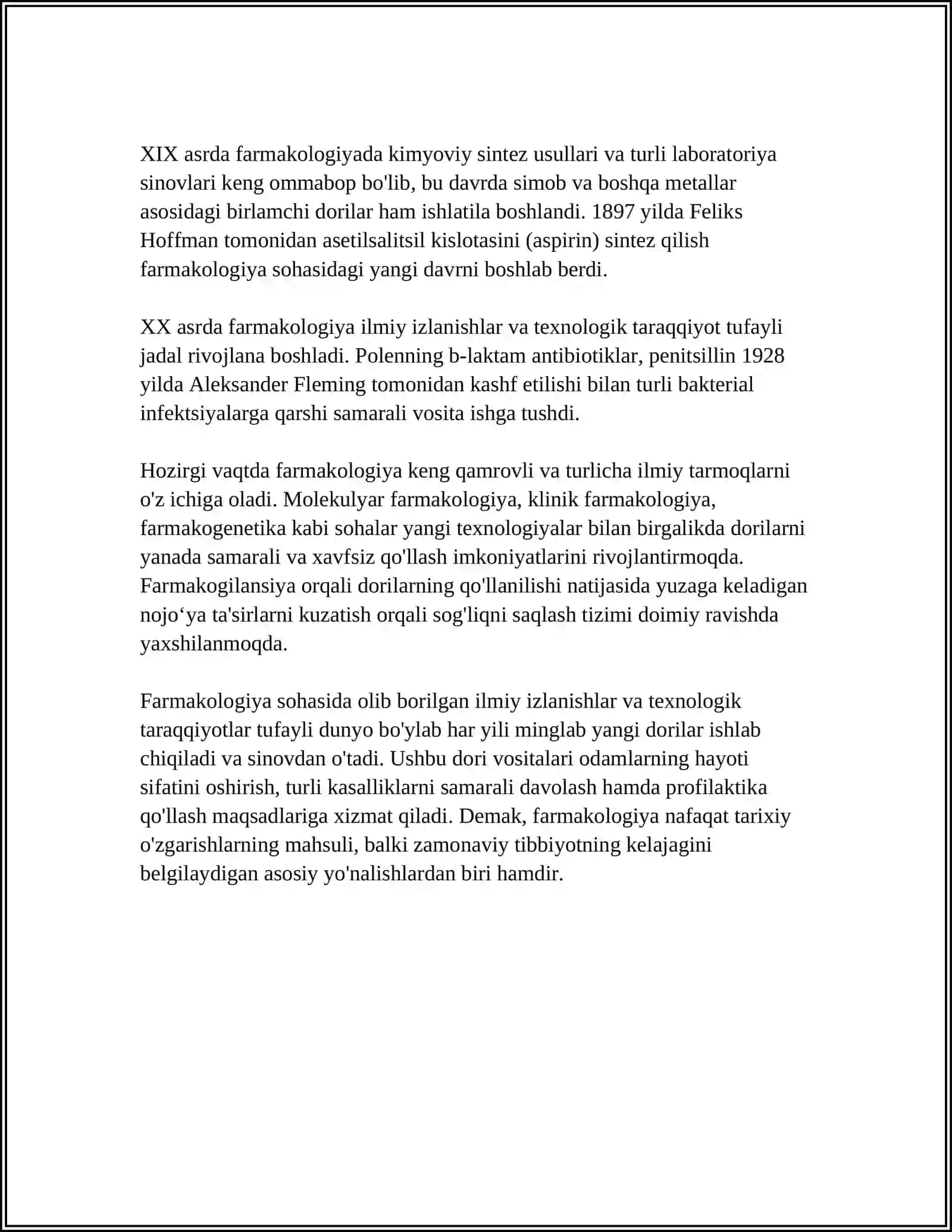 UMUMIY FORMAKOLOGIYA FARMAKOLOGIYA 4