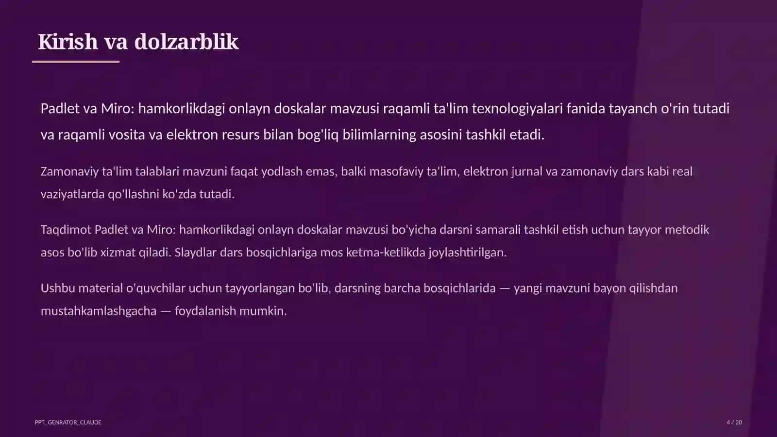 Padlet va Miro: hamkorlikdagi onlayn doskalar 4