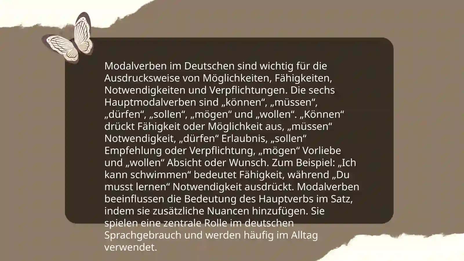 Modalverben: Gebrauch 4