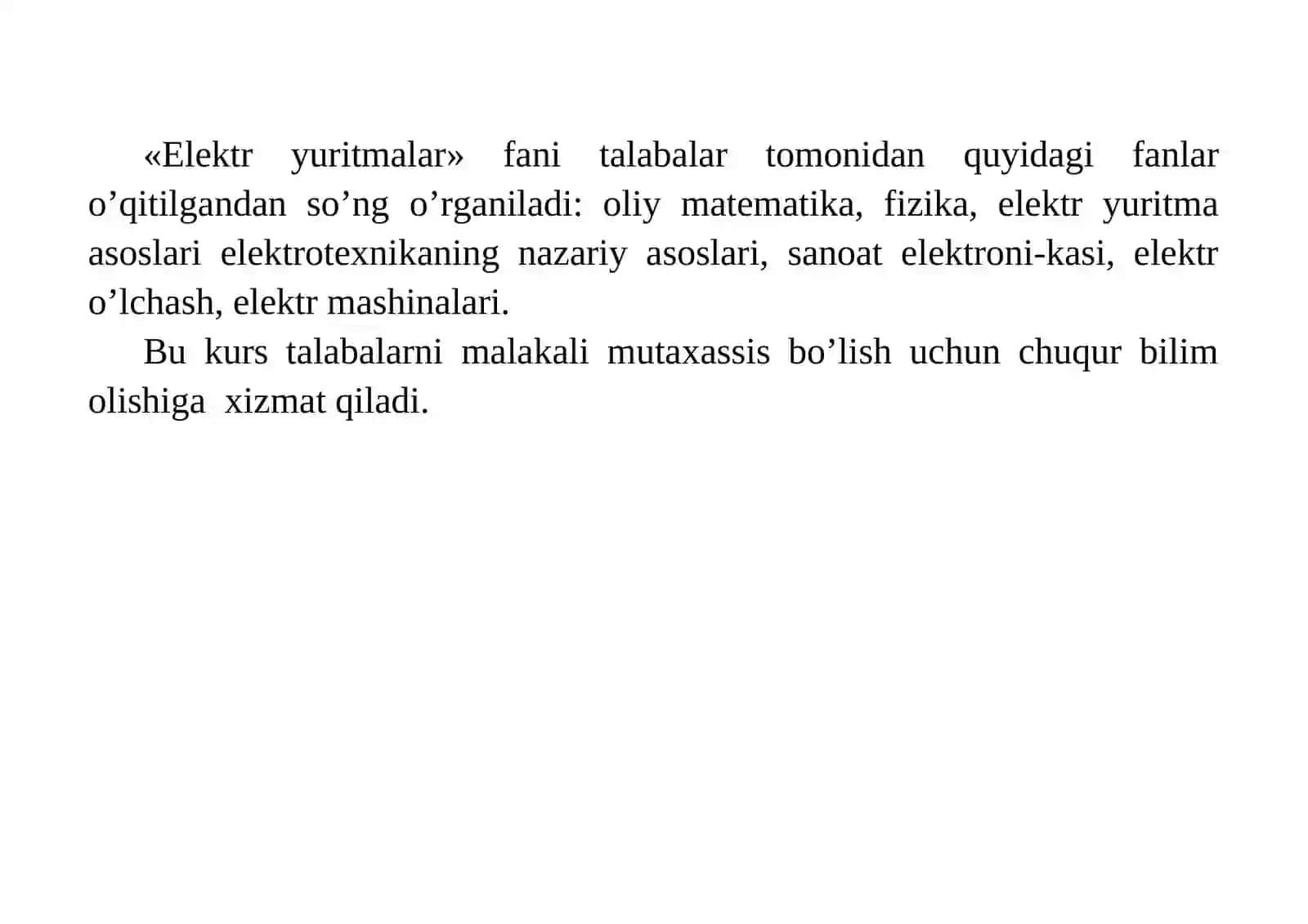 O’ZGARMAS TOK ЕLEKTR YURITMASI 4