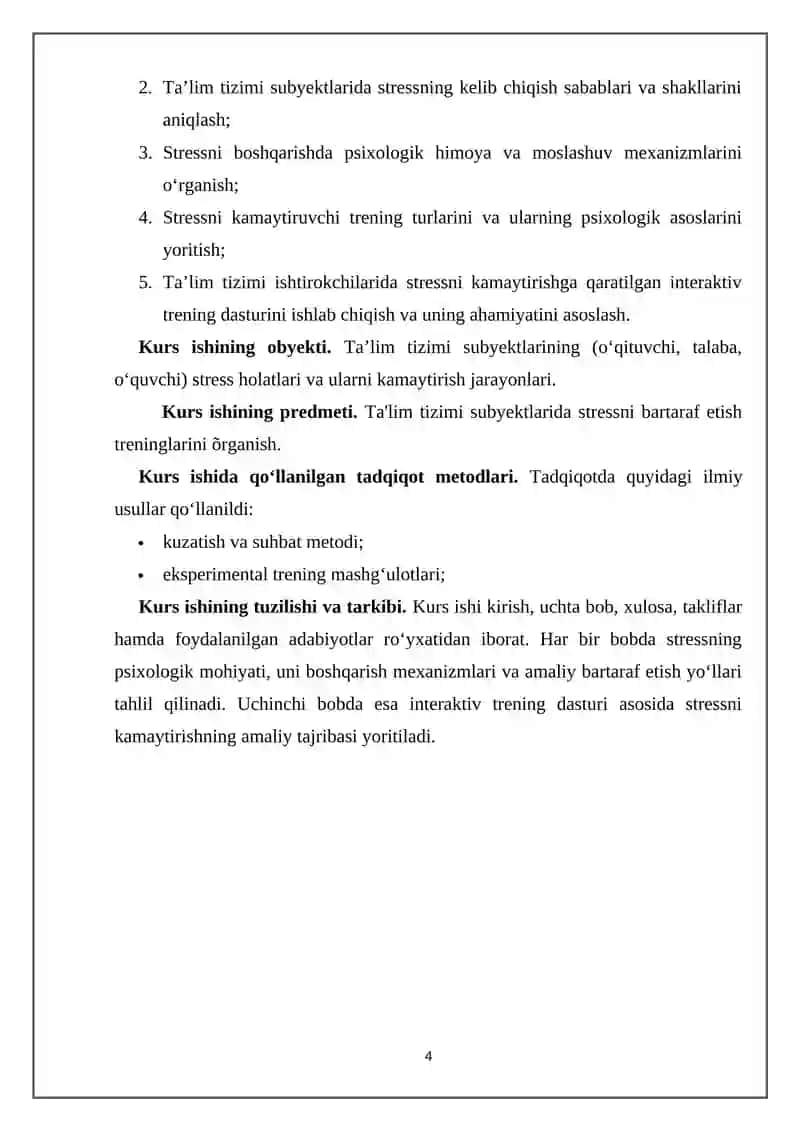 Ta'lim tizimi subyektlarida stressni bartaraf etish treninglari 4