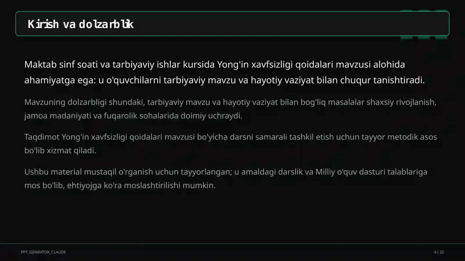 Yong'in xavfsizligi qoidalari 4