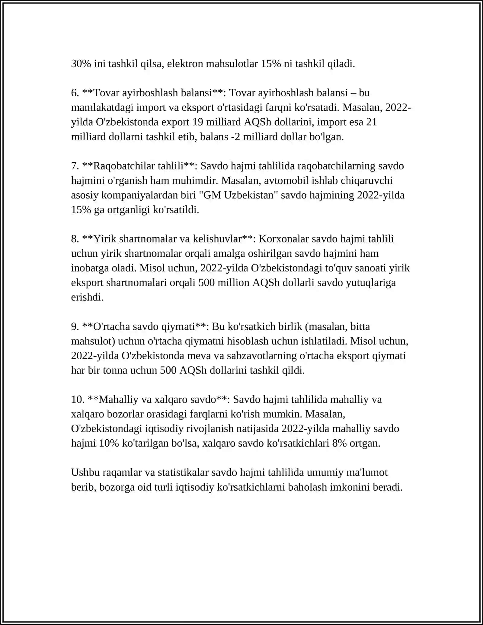 ASOSIY FAOLIYATDAN OLINGAN FOYDA ZARARNI TAHLILI 4