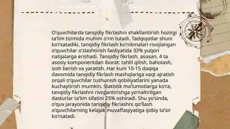 Ilmiy dunyoqarashni shakllantirish va oʻquvchilarni aqliy tarbiyalash 4
