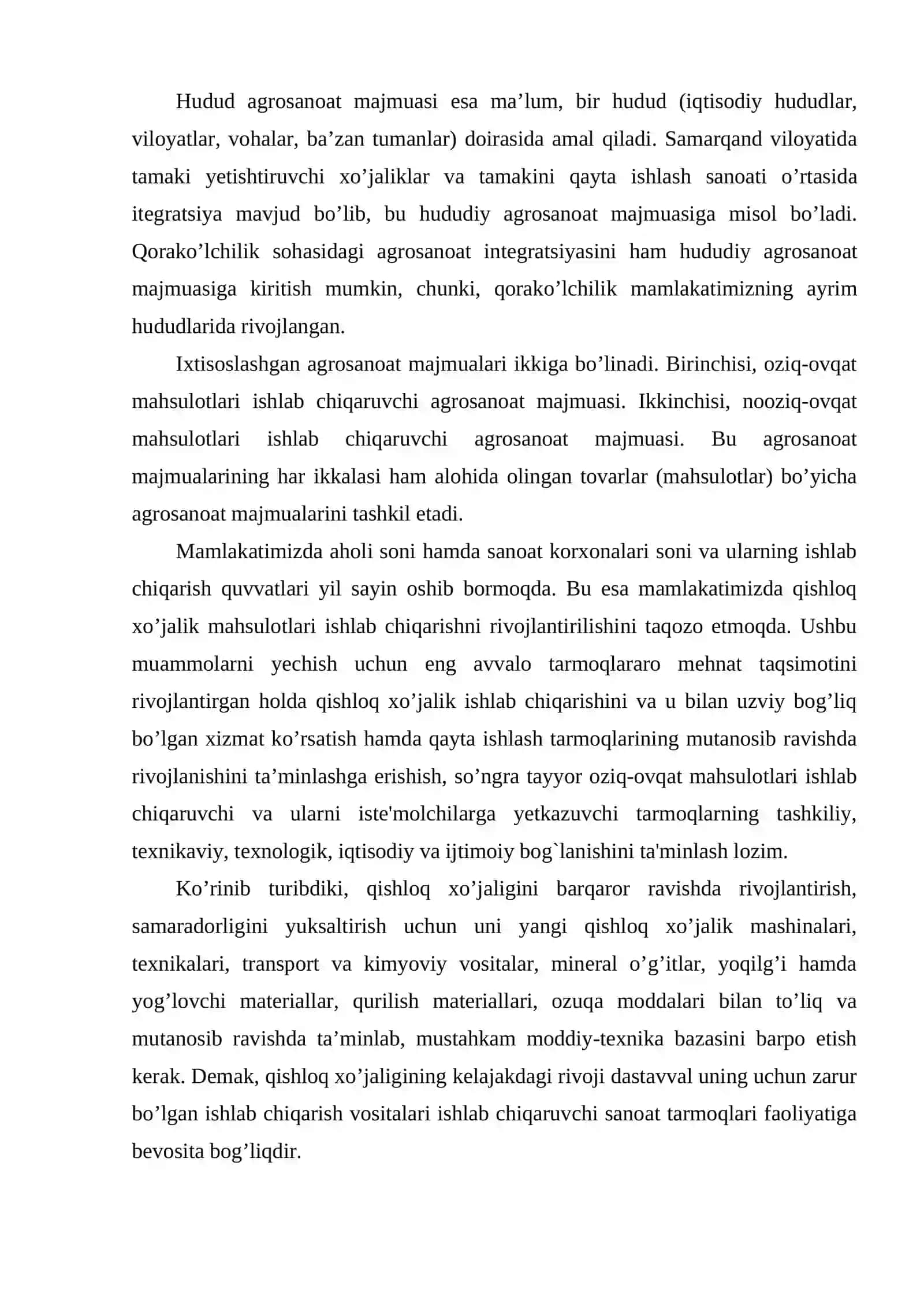 Agrosanoat majmuasining mohiyati, tarkibi va vazifalari 4