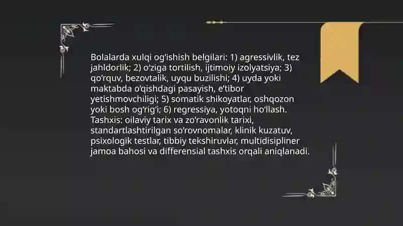 Oilada bolaga ruhiy va jismoniy tayziq – xulqi og‘ishishning omili sifatida 4
