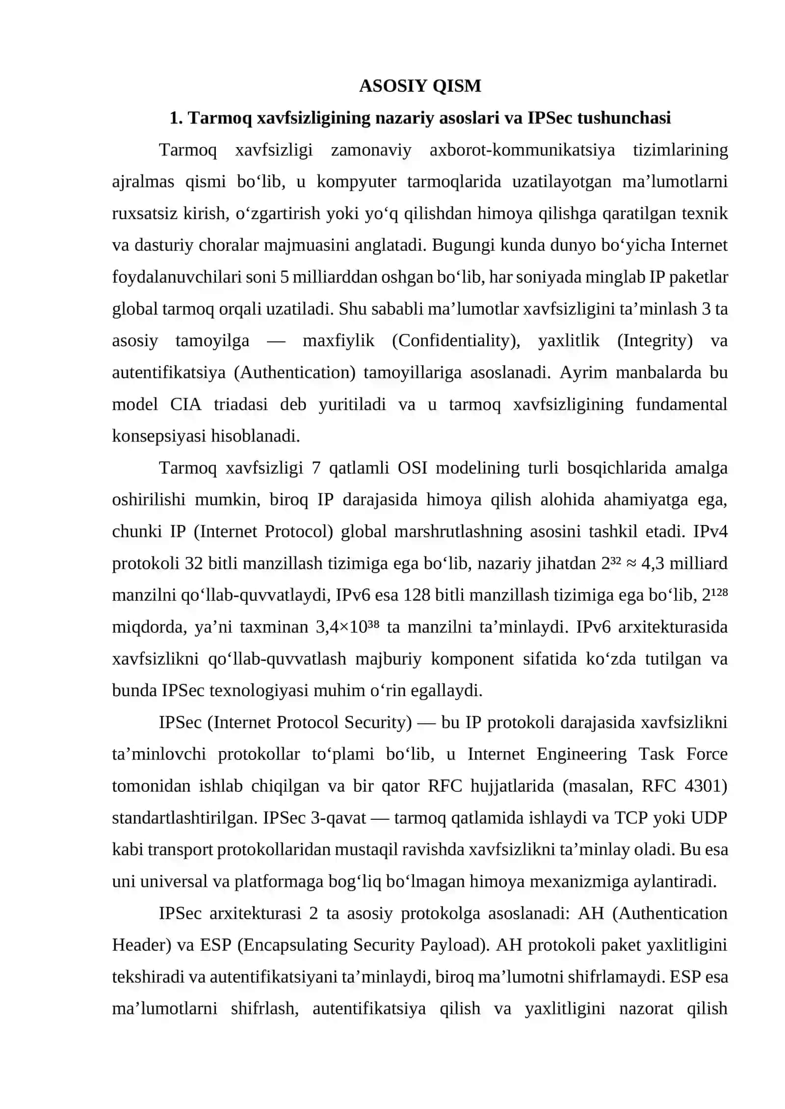 Tarmoq xavfsizligi (IPSec) 4