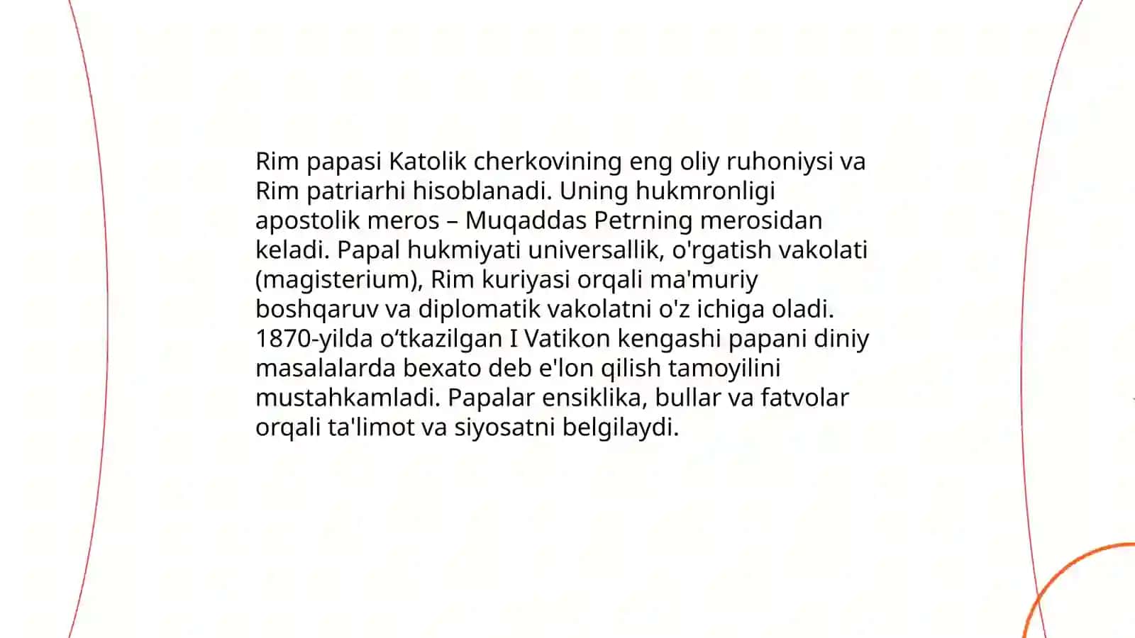 Katolitsizmning asosiy g'oyalari va o'ziga hos hususiyatlari 4